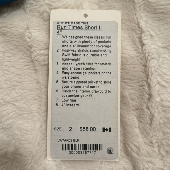 Lululemon Run Times Short II 4” - Picture 4 of 4